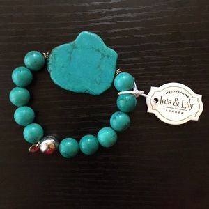 Iris & Lily London Turquoise and Silver Bracelet